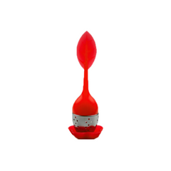 Tea Infuser - Silicone Handle Stainless Steel Strainer Drip Tray Included