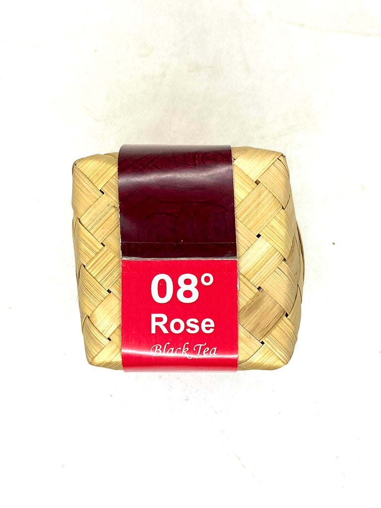 Rose Black Tea - Handcrafted Bamboo Box Packaging - 50g