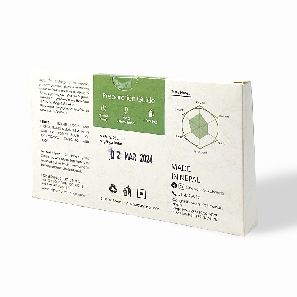 Organic Green Tea - 10 Tea Bags - Wellness Collection