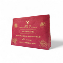 Load image into Gallery viewer, Rose Black Tea – 25 Premium Tea Bags | Himalayan Floral Harmony| For Radiant Skin &amp; Menstrual Pain