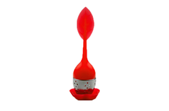 Tea Infuser - Silicone Handle Stainless Steel Strainer Drip Tray Included